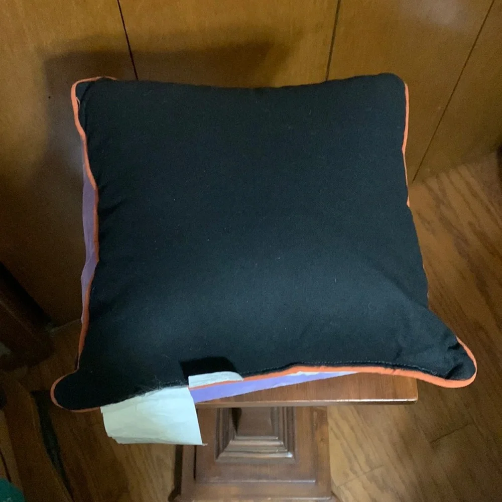 SPOOKY NIGHT- Gnome Embroidered Decorative Pillow. NWT!